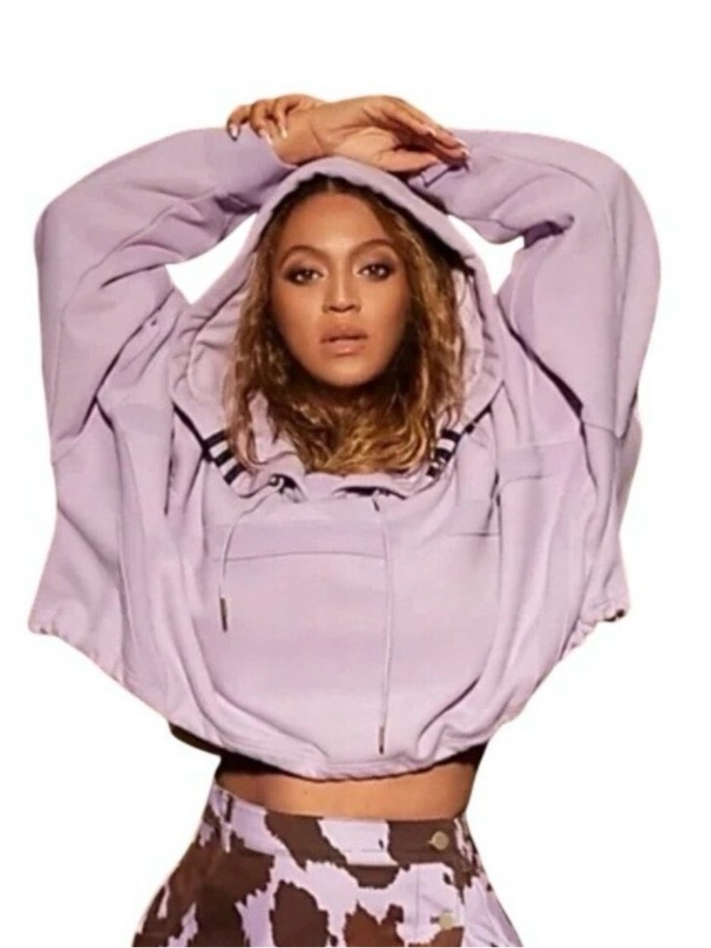 IVY PARK Lilac Cropped Hoodie